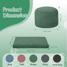 Bean Bag Chair For Kids 8-12, Toddler Beanbag Bed Corduroy, Convertible Child Bean Chair To Floor Mattress With Filler, Kid Reading Comfy Lounge Couch For Boys And Girls Bedroom, Green - Mint Green - View 5