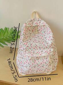 Fashion Ditsy Floral Versatile Large Capacity Multi-Pocket Casual Travel Backpack For Women, Can Be Handheld, Suitable For Students, School Backpack - Multicolor - View 5