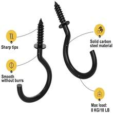 50/100 Pieces Screw Hook, 1 Inch (Approximately 2.5 Cm) Metal Cup Hook Screw Hook Heavy Duty Screw Wood Wall Ceiling Hook Plant Hook Indoor Outdoor For Tableware Craft Basket Lamp Wreath - Bronze, Christmas Decoration, Party Hook - Multicolor - View 3