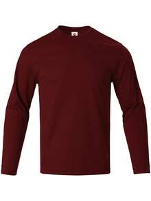 4 PIEZAS Camiseta de manga larga de rendimiento para hombres - Burdeos - Ver 3