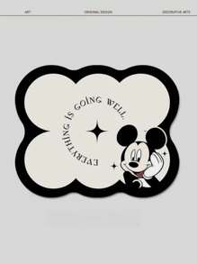 Disney 1pc Disney Mickey Mouse Silicone Coffee Machine Drying Mat, Waterproof Anti-Oil Desk Pad, Heat Resistant Cup Mat, Non-Slip Kitchen Table Mat (Mickey Mouse Design Has 1 Mickey, Mickey & Minnie Design Has 2 Mickeys)
