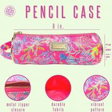Estuche para lápices rosa, bolsa/estuche de viaje lindo con asa de transporte y cierre de cremallera, Viva La - Conchame algo bueno - Ver 3