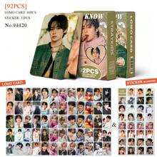 مجموعة ملصقات وبطاقات صور الطبعة الخاصة ل-S - بانغتشان، ليكونو، تشانغبين، آي.إن، بمناسبة عيد الميلاد ال- 5 والأعياد - بضاعة مشجعي ال- KPOP، مجموعة 92 قطعة (60 بطاقة LOMO + 32 ملصق)، 60 قطعة، 124 قطعة