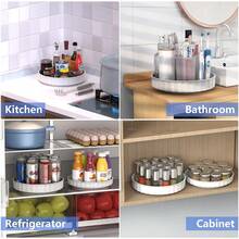 3 Pack Large Lazy Susan Rotating Turntable Organizer - For Kitchen, Pantry, Cabinet - White - View 6
