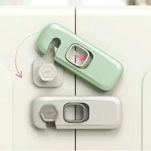 2 包儿童安全冰箱锁，带背胶的冰箱锁，冰箱锁，烤箱锁，抽屉锁，衣柜锁和冰柜锁，儿童橱柜锁 - 彩色 - 查看 3