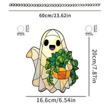 1 Cái Ghost Suncatcher - Đồ trang trí treo cửa sổ bằng Acrylic nhuộm màu, Đồ trang trí hình ma dễ thương với cây cối, Đồ trang trí mặt trời theo phong cách Gothic, Đồ trang trí nhà ma quái, Trang trí cửa sổ Halloween, Thẩm mỹ ngôi nhà ma ám, Thích hợp cho nhà ở, phòng ngủ, phòng khách, Trang trí tường (BỎ MÀNG MÀNG BẢO VỆ TRƯỚC KHI SỬ DỤNG, LÀM BẰNG ACRYLIC, KHÔNG PHẢI KÍNH) Đồ trang trí Halloween Trang trí mùa thu Trang trí phòng - Con ma nhỏ - Xem 13