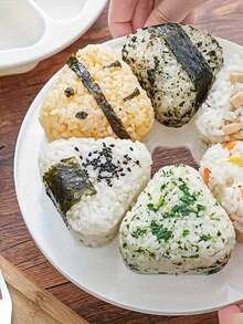 2pcs/1 Piece Japanese Triangle Rice Ball Mold, Creative, Convenient, Cute, Quick Molding, Very Suitable For Bento Rice Balls, Sushi Nori Rolls And DIY Rice Ball Desserts, 6-Hole Rice Ball Bento Pressing Mold, Practical Kitchen Accessories, Homemade Supplies, Kitchen Supplies, Tableware Accessories - Multicolor - View 9