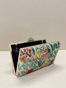 Bolsa clutch feminina casual com estampa floral, bolsa para noite com alça de ombro removível, adequada para adolescentes, mulheres, meninas, estudantes e trabalhadores de escritório (padrão aleatório) - Verde - Ver 6