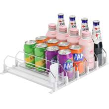 Upgraded Drink Organizer For Fridge,Soda Can Dispenser For Refrigerator,Automatic Self-Pushing Drink Pusher,Space-Saving Fridge Storage,Holds Up To 25-30 Cans, 5 Row