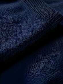 Chaleco de punto casual y versátil de unicolor con cuello en V para hombre GRDR - Azul Marino - Ver 6