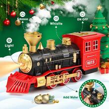 Train Set, Christmas Train Set With Steam, Light And Sounds,Model Train Toys For 4 5 6 7 8+ Years Old Boys Girls Xmas Birthday Gifts - Red - View 4