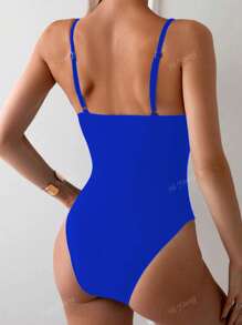 Traje de baño de una pieza para mujer, negro, con push-up, tiro alto, control de abdomen y fruncido, traje de playa para mujer