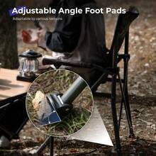 Camping Folding Chair Heavy Duty Steel Frame Support 400 LBS With Side Pocket And Cup Holder Portable For Camping Fishing Picnic Camouflage - Camouflage - View 8