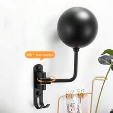 Motorcycle Bicycle Helmet Rack Wall Mount Motorbike Holder Hat Display Stand - Black - View 8