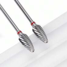 2pcs Professional Carbide Nail Drill Bits Sets With Case, 2 Packs Tungsten Safety Drill Bits Tech Cuticle Bit Fast Remove For Manicurist Nail Salon Manicure Pedicure Gel Polishing