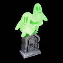 1 件可爱鬼魂墓碑家居装饰，万圣节发光鬼魂墓碑装饰，恐怖氛围万圣节装饰，万圣节的绝佳礼物