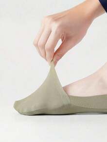 Solid Color Socks Soft And Lightweight Invisible Boat Socks For Women's Silk Stockings Solid Color Plain Socks Comfortable And Lightweight Low Ankle Socks - Multicolor - View 5