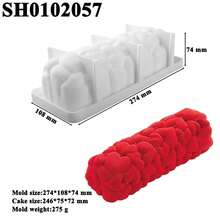 Moldes navideños para pastel de Mousse de tira larga, moldes de silicona de calidad alimentaria para pastel, molde para Mousse francés, bandeja de pastelería para, utensilios de cocina para hornear DLNB - SH0101744-2 unidades - Ver 12