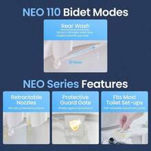 LUXE Bidet NEO 110 Accesorio para bidé de agua dulce no eléctrico para asiento de inodoro presión de agua ajustable lavado trasero azul - como en la foto - Ver 3