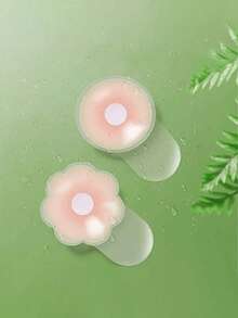 8Pcs Invisible Silicone Nipple Covers - Reusable Breast Lift Pasties | Push-Up Design, Adhesive Bra For Backless/Strapless Outfits - Pink - View 4