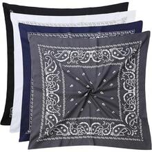 4 Pcs Cotton 27" X 27" Large Bandanas For Men  Women Multi Purpose Bandana Headbands Square Head Scarf - 多色-4 - 查看 2