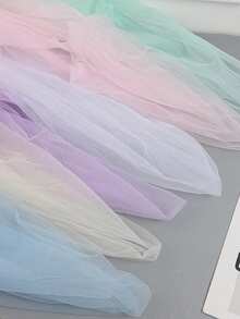 1pc Solid Color Nylon Soft Tulle, Wedding Veil Fabric, Decorative Mesh Fabric For Dresses, Tablecloths - Multicolor - View 3