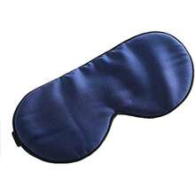 Silk Eye With Adjustable Strap, Satin Blackout Sleeping Men&Women, Comfortable Blindfold Eyeshade Night Sleep(Blue) - Blue - View 9