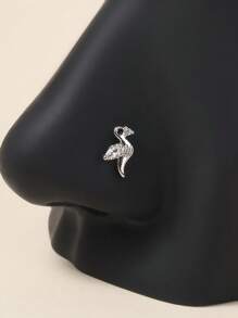 1 pièce Anneau de nez décoré de strass en acier inoxydable 316, accessoire minimaliste