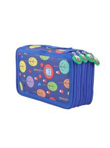 1 Stück faltbare Tierförmige Federmappe, Eule Muster Stiftebox, Mehrstöckiger Stifthalter mit Loch für Künstler, Studenten, Schreibtisch-Organizer Zubehör, Federmappe, Schultasche