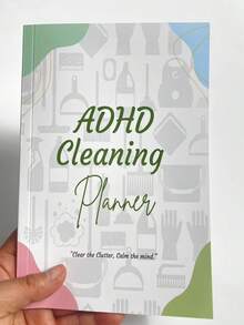 1 件 ADHD 清洁计划、家庭清洁时间表、年度清洁清单计划器、每周和每月清洁清单笔记本、学校用品、返校