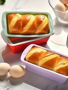 2pcs/1pc, Large Silicone Loaf Pan (7.7''x3.7'') - Non-Stick, Easy Release, Heat Resistant, Durable Bakeware For Perfectly Baked Breads And Toasts - Oven Friendly, Dishwasher Friendly, Kitchen Essential For Home Bakers - Multicolor - View 4