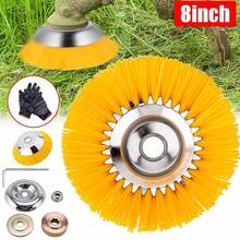 8 Inch Nylon Brushcutter Strimmer Brush Head For Moss And Path  Removal - one-size - View 3