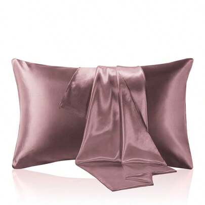 1 件缎面枕套，如丝绸般柔软，有益于头发和皮肤健康 - 奢华毛绒光滑，透气防皱，改善睡眠 - 完美的家庭礼物，秋季装饰，房间装饰，返校，学校用品