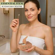 Natural Cotton Swabs Ears – 500 Pack – Qtips With Carbonized Durability –, & Vegan –% Cotton Ear Swabs Organic (Drawer Box)