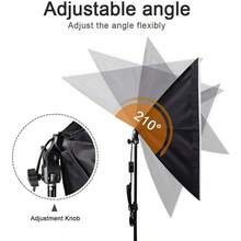 45W 3 Colors Temperature Softbox Lighting Kit, Photography Studio Light With 19.7"X27.5" Reflector And Remote | Professional Photo Studio Equipment For Portrait Video - 19.7"X27.5" - 查看 4