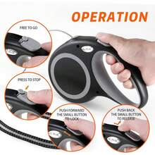 EC.TEAK Retractable Dog Leash 30 Feet for Medium Large Dogs up to 77 lbs Heavy Duty Tangle Free Large - Bildfarbe - Übersicht 4