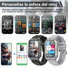 Reloj inteligente deportivo Futurem con función de llamadas Bluetooth, resistencia al agua IP67, pantalla táctil HD de 1,57 pulgadas. - Negro - Ver 6