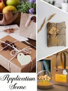 100 Pieces Blank Kraft Heart Gift Tags, Kraft Heart Gift Tags With Drawstrings, Hollow Baking & Clothing Labels, Blank Graffiti Hang Tags, Kraft Tags With String, DIY Blank Hang Tags For Wedding/Mother's Day/Party/Graduation, Gift Wrapping, Home Decoration, DIY Crafts, Baking Wrapping, Party Decoration, Valentine's Day