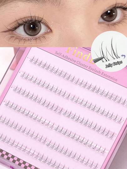 72Clusters Bottom Lashes Pre Glued Lower Lashes Transparent Stem Lower Eyelashes Wear No Glue Needed Eyelashes Personal DIY Eyelashes Of Different Lengths Natural Soft Self Adhesive Eyelashes Enlarged Double Eye Bottom Lash Gift For Women & Girl Eyelash Extensions Suitable For Everyday Use Makeup Tools For Beginners Lash Clusters, Eyelash Clusters, Individual Eyelashes, Lashes, Fake Lashes