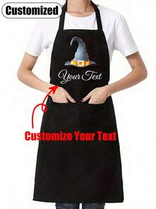 1pc Customized Cooking Apron With Personalized Text And Photo Printing, Ideal Gift For Anniversary, Chefs, Mothers, Fathers, Husbands, Wives, Girlfriends, Boyfriends, Weddings (Men/Women) - Multicolor - View 15