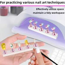 [2 Set Pro Kit]Nail Stand With Magnetic Base & 100 PCS Double Sided Tape - Adjustable Press On Nail Holder Stand, Nail Practice Hand Model For Painting & Display (Pink). Complete Nail Art Studio Set For Home DIY, Beginner Training & Salon Use. 360° Rotating Stand With Non-Slip Base + Removable Finger Inserts. Perfect For Press On Nail Application, Nail Art Practice, Gel Polish Training, Acrylic Nail Display, Nail Photography & Organization. Ideal For Nail Technicians, Nail Art Students, DIY Enthusiasts & Home Salon Starters - 1 - 查看 7
