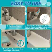 Mould Remover Gel, House Mould Magic, Rge Capacity Mildew Removal, Mold And Mildew Cleaner For Toilet Washing Machine Seal Mold Remover Athroom Kitchen Sink Grout Tile Stains 813256 - 1 Pack - View 11