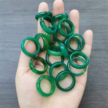 5/10/20 件绿玛瑙戒指 - 光滑天然宝石可叠戴戒指，适合女士和女孩，尺码 6-8，优雅复古珠宝礼物，适合生日、毕业典礼、圣诞节、日常佩戴 | 简约戒指设计，珠宝戒指