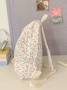 Fashion Ditsy Floral Versatile Large Capacity Multi-Pocket Casual Travel Backpack For Women, Can Be Handheld, Suitable For Students, School Backpack - Multicolor - View 8
