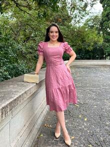 LESE MIDI DRESS WOMEN'S DRESS - Rusty Rose - View 5