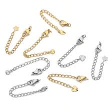 10 stuks roestvrijstalen verlengkettingen met kreeftsluitingen voor het maken van doe-het-zelf sieraden, armbanden, kettingen en connectoren