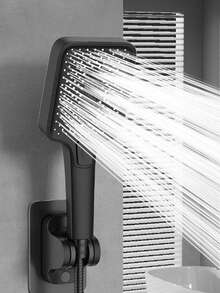 Tatukiko 1pc/Set Square Showerhead, Pressurized Shower Head, Bathroom Hot Water Heater Shower Head Set, Handheld Shower Spray Head, Adjustable Water Flow Shower Head + 1.5m Shower Hose Bathroom Accessories Bathroom Tools - Multicolor - View 13