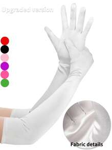 New Upgraded Women's Long Formal Satin Gloves - Wedding Performance Ball Dance Accessories | Suitable For Wedding, Party, Tea Party, Cosplay