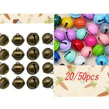20/50 Pieces - 1-Inch Electroplated Antique Bronze/Candy Color Christmas Bells, One-Shape Bells, Iron Pet Bells Collar Accessories, DIY Decorations, Pet Cat And Dog Pendant Christmas Tree Handmade Ornaments, Candy Color Bells DIY Jewelry Key Chain - Multicolor - View 13