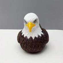 Figuras de resina de pato, lindas esculturas de búho, pequeñas criaturas, decoraciones para el hogar, la oficina y el jardín. - Negro - Ver 3